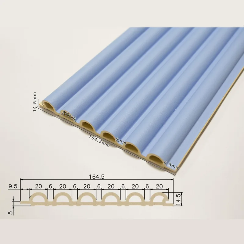 156 Dutý polkruhový 6-mriežkový drážkovaný panel