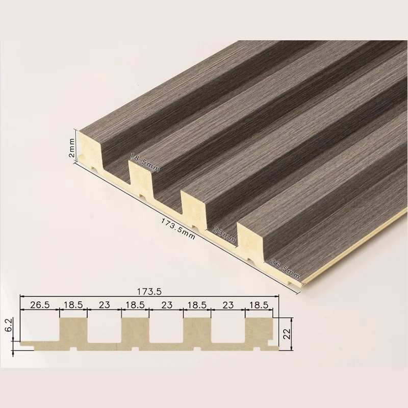 166 Pevný 4-mriežkový ryhovaný panel