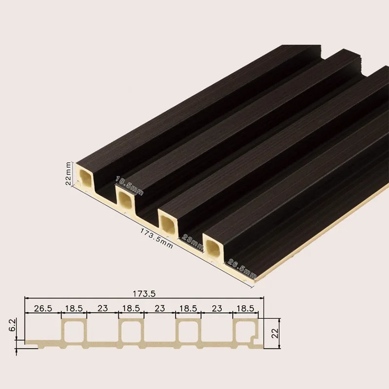 170 Dutý 4-mriežkový drážkovaný panel